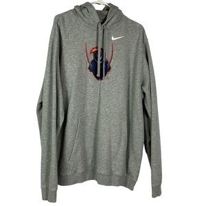 Nike Gray University of Virginia Cavalier Hoodie, Mens XXL, Kangaroo Pocket